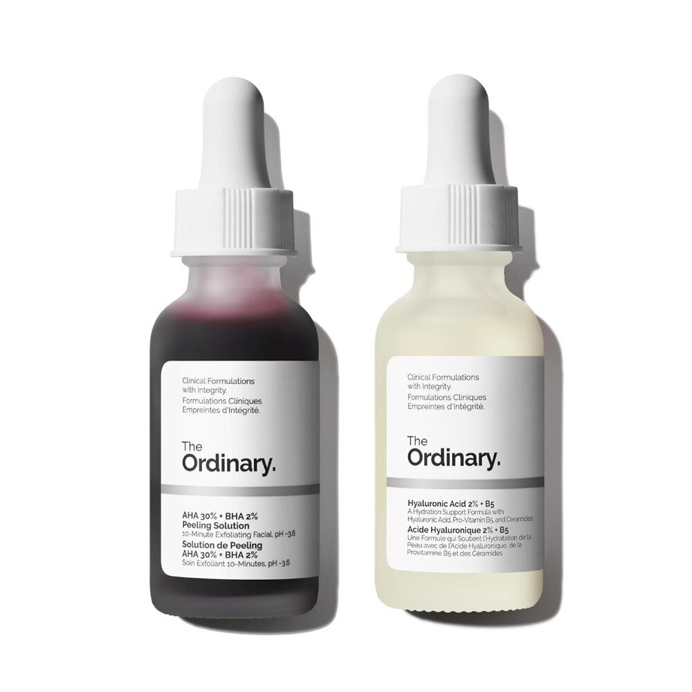 Bright & Hydrated Skincare Duo Set – AHA 30% + BHA 2% Peeling Solution & Hyaluro